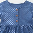 thumbnail image 4 of Vestido de algodón con estampado de lunares para niña REDARER, manga corta, estilo veraniego, con bordados, para talla 3-4 años, 4 of 5