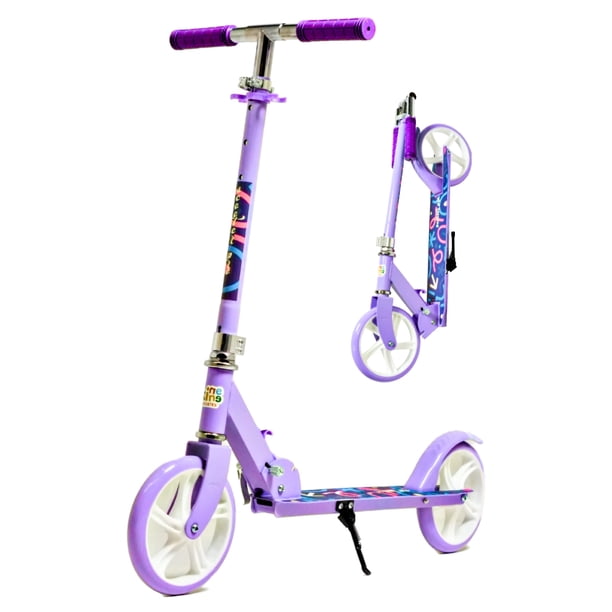 Scooter Patin del Diablo Plegable y Ajustable Para Jovenes y Adultos, Patín del Diablo con Manubrio Ajustable, 2 Ruedas