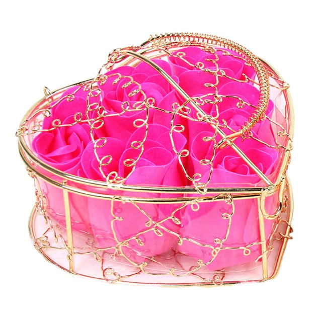 Caja de regalo con 6 rosas de jabón | Flores de jabón simuladas para San Valentín, cumpleaños, bodas y fiestas | Elegante decoración floral para el hogar | Regalo único para aniversarios y