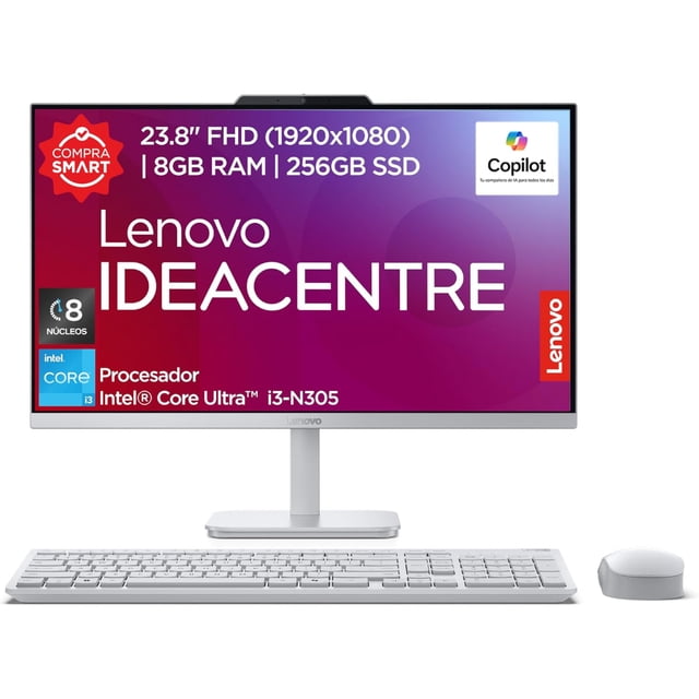 Lenovo A100 All In One 23.8" Intel Core I3-n305 Ram 8gb NVMe 256gb W11H