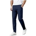 thumbnail image 1 of Amzcrzy Pantalones Clásicos Hombre Color Liso Cintura Elástica Cómodos Transpirables Elásticos Moda Informal Senderismo Pescar Correr Ejercicio Bolsillos Tallas S-3XL Azul, 1 of 8
