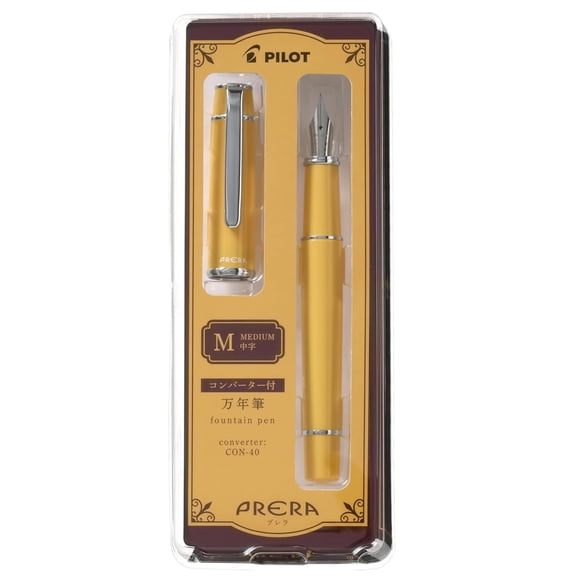 Pluma estilográfica PRERA P-FPR-1-WY-M Amarillo Cálido - Punta Media