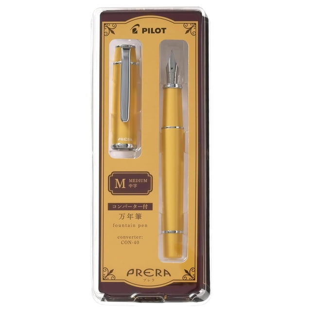Pluma estilográfica PRERA P-FPR-1-WY-M Amarillo Cálido - Punta Media
