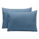 thumbnail image 1 of Juego de fundas de almohada Bare Home colección Premium 1800 cierre tipo sobre tamaño Queen azul corona 2 unidades, 1 of 6