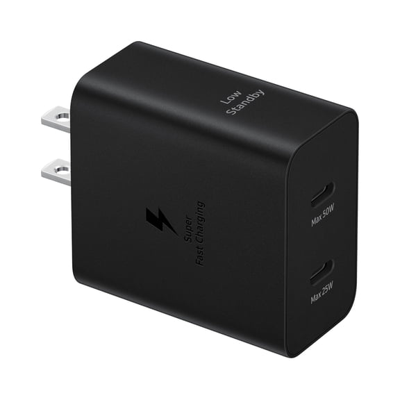 Cargador de pared con adaptador de corriente SAMSUNG 50W Duo EP-T5020XBEGUS