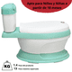 thumbnail image 5 of Baño Entrenador para Niños con Asiento Acolchado Antideslizante Diseño Realista - Verde, 5 of 6