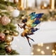 thumbnail image 1 of MTBLYS Adorno navideño de vidrieras de hadas | Colgante de árbol de Navidad caprichoso | Adorno colgante de ángel mágico con varita | Adorno navideño con detallado patrón geométrico, 1 of 6