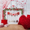 thumbnail image 4 of Adorno de pared de 2 piezas con rosas artificiales de 10 cabezas, ideal para San Valentín. Jarrones de cristal decorativos para dormitorio o sala de estar. Marco metálico. 230 cm (90,55, 4 of 8