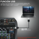 thumbnail image 3 of Audio Sonido Tarjeta Consolas de Sonido Audio Mixer Usb Bluetooth Malubero, Negro, 3 of 5