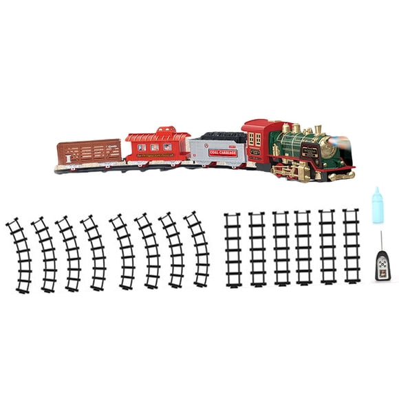 Juego de tren eléctrico Tren navideño con sonido de tren, luces y humo con Estilo B