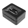 thumbnail image 4 of Contenedor de almacenamiento portátil de metal creativo con cerradura y caja para dinero Negro, 4 of 9