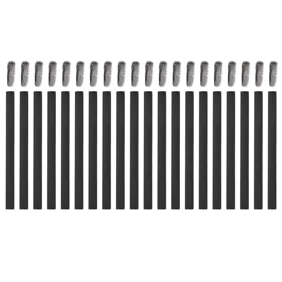 Uxcell 20Pcs Palos de Carbón de Sauce, Lápices de Carbón Negro de 10-12mm, Lápices de Dibujo de Grafito para Artistas, Principiantes, Aficionados, Bocetos y Sombreado de Bellas Artes