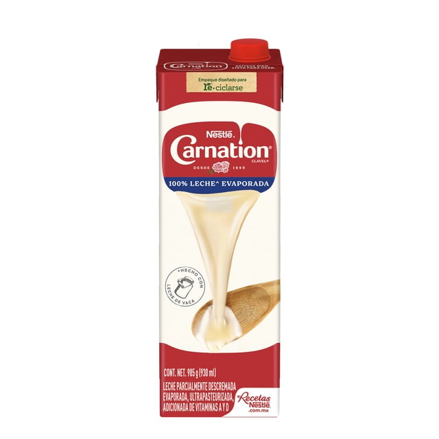 Leche evaporada Carnation clavel 930 ml