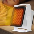 thumbnail image 5 of Space Heater, Mini Electric Heater with 600W, 45 Adjustable Angle, Tip-Over & Overheat Protection, White EU Plug, 5 of 5