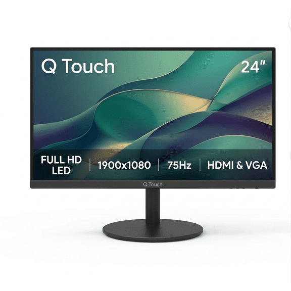 Monitor Qtouch 24 pulgadas LED Q.touch resolución 1900 x 1080 FHD Negro QT-2400