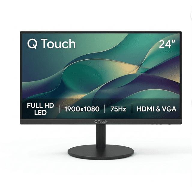 Monitor Qtouch 24 pulgadas LED Q.touch resolución 1900 x 1080 FHD Negro QT-2400