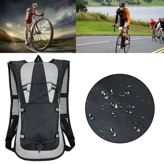 xihbxyly artículos para mujeres por menos de 10 dólares. mochila de ciclismo ultraligera multicolor para exteriores y senderismo, vista frontal centrada con correas de malla, cordón elástico frontal y panel trasero acolchado; detalle circular del tejido con gotas de agua, adecuada para llevar una bolsa de hidratación pequeña.