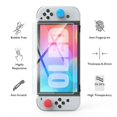 thumbnail image 3 of Funda de transporte para Switch OLED, kit de accesorios 11 en 1 para Nintendo Switch OLED con funda protectora rígida transparente, protector de pantalla HD para Switch y tapas para los pulgares, 3 of 9
