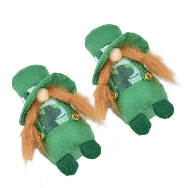 Muñeca De Gnomos, 2pcs Gnomes Muñeca Lindo Sombrero Verde Artesanal Decoración Del Día De San Patricio Decoración Gnomo Gnomos Con Decoración Espacial