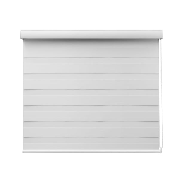 DecoKing | Persiana para Ventana Duo Dimout Enrollable Horizontal 120cm ancho x 180cm alto White