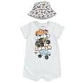 thumbnail image 1 of Conjunto para Bebés Niños Monster Jam: Mameluco y Sombrero Tipo Bucket Gris 24 Meses, 1 of 6
