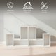 thumbnail image 3 of Ilios Innova | Kit de 2 Libreros Modulares de 3 Cubos, Estante Organizador Versátil, Color Blanco, Múltiples Configuraciones., 3 of 9