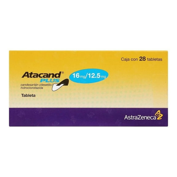 Atacand Plus Candesartán Cilexetilo 16 mg, Hidrolorotiazida 12.5 mg 28 tabletas