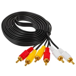 Cable de vídeo RCA a RCA, cable estéreo macho a macho, suministro de cable auxiliar de TV de 3m