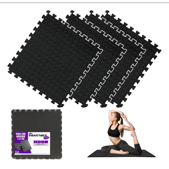 TAPETE ENTRELAZABLE PARA GYM EN CASA PISO PARA GYM  84PZ DE 1.2CM  DE GROSOR INMATMEX