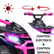 thumbnail image 2 of Montable Electrico para Niños Híbrido 4x4 con Bastón Dirigible y Pedal Acelerador Barras de Seguridad Luces Batería 6v - Rosa, 2 of 8