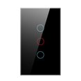thumbnail image 1 of Panel De Interruptor De Luz Wifi, Trabajo De Vidrio Con O Sin Cable Neutro, Interruptor Inteligente De 1/2/3 Gang Us Compatible Con Google Home Echo matsuzay EL017469-04, 1 of 5