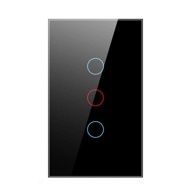 Panel De Interruptor De Luz Wifi, Trabajo De Vidrio Con O Sin Cable Neutro, Interruptor Inteligente De 1/2/3 Gang Us Compatible Con Google Home Echo matsuzay EL017469-04