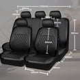 thumbnail image 4 of Funda de asiento de coche de 9 piezas, Protector de asiento Universal de cuero PU, conjunt Abanopi  Amortiguar, 4 of 7