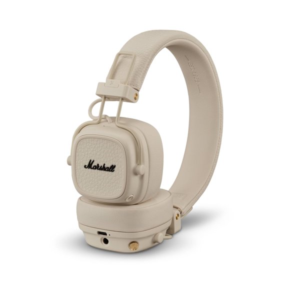 Auriculares supraaurales Bluetooth Marshall Major V, color crema