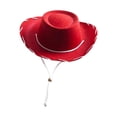 thumbnail image 1 of Sombrero de vaquero jinwen Fieltro Rojo, 1 of 8