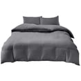 thumbnail image 2 of Juego de cama de 4 piezas para dormitorios | Poliéster suave lavado | Tamaños individual y matrimonial | Diseño reversible | Incluye funda nórdica, sábana ajustable y 2 fundas de almohada, 2 of 6