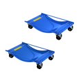 thumbnail image 2 of QinaQin Set de 2 patines automotrices de alta resistencia, con pedal y rodillos de acero, ruedas giratorias de 4 pulgadas para uso en taller, 2 of 7