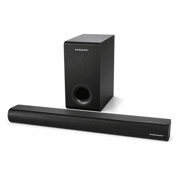 Barra de Sonido Audiobahn 2.1 ASBAR1000PACK con Subwoofer Inalámbrico