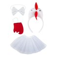 thumbnail image 2 of Juego de disfraces de pollo lindo para niñas falda de tul para la fiesta de acción de gracias de cosplay, 2 of 8