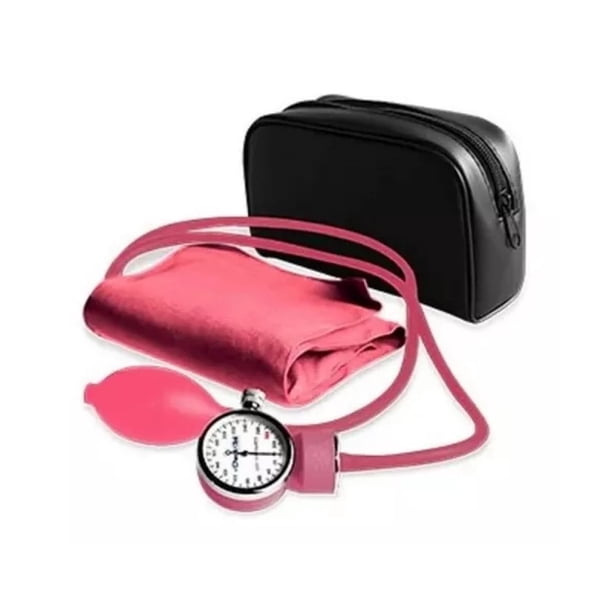 Kit Simple Baumanómetro Aneroide Popular Rosa Checkatek