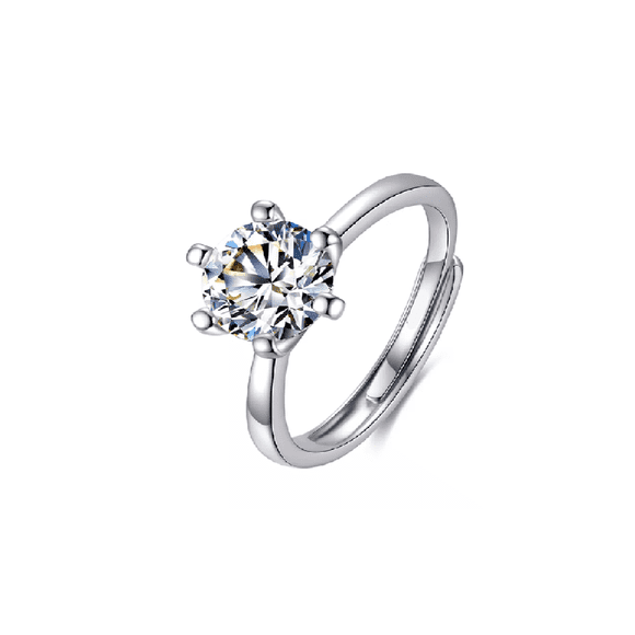 Anillo De Compromiso Para Mujer Ajustables Promesa Plata 925 plata