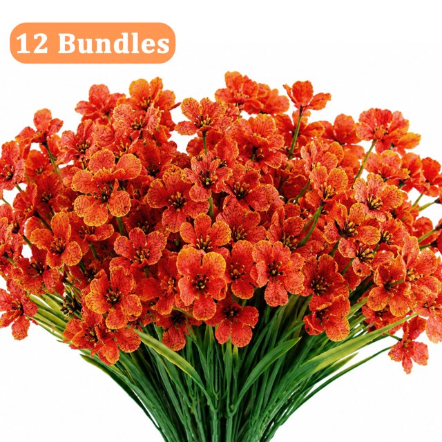 Topsome Flores de Otoño para Decoración Exterior, 12 Ramos de Flores ...