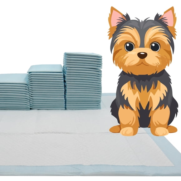 dognut - Tapete Entrenador para Perros y Cachorros, Medida Estándar: 56 x 56 cms, 5 Capas, Secado rápido, ultrabsorbente, a Prueba de Fugas, Paquete de 100 almohadillas, azul y blanco