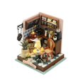 thumbnail image 3 of Casa de muñecas en miniatura hecha a mano, rompecabezas 3D con luces LED, decoración de escritorio Estilo A, 3 of 9
