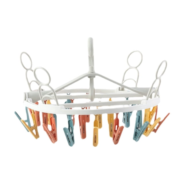 Colgador de secado de calcetines, estante de secado de ropa, ahorro de espacio, Clip para colgar ropa, colgador de ropa interior para sombreros de Multicolor