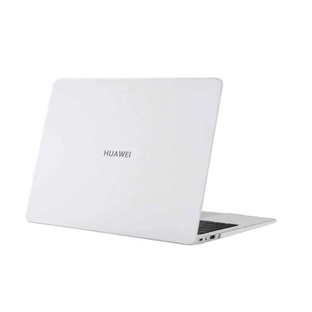 funda izüg para huawei matebook 14 2021 y honor magicbook 14 2021 matte gris funda mate gris con textura aterciopelada, vista 3/4 trasera que muestra la tapa cubierta y silueta ajustada, con cortes laterales para puertos; compatible con modelos MateBook 14 2021 (KLVD-WFH9, KLVD-WFE9, KLVD-WDH9Q, KLVD-WDE9Q, KLVD-WFH9Q, KLVD-WDH9), versiones Ryzen 2021 KLVL-W56W/KLVL-W76W y KLVL W58W; no compatible con Matebook 14 2019/2020. Apta también para proteger el equipo durante desplazamientos cortos.