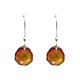 thumbnail image 4 of Juego de aretes y cadena con dije corte Majestic, plata mexicana ley .925, Ambar, 4 of 5