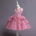 thumbnail image 3 of Vestido Para Niñas, Ropa Para Niñas Pequeñas, Vestido De Princesa Sin Mangas De Encaje Para Niños Pequeños, Vestido De Fiesta De Tul, Ropa De Cosplay, Rosa Y Rojo Odeerbi  LM103-1284, 3 of 9