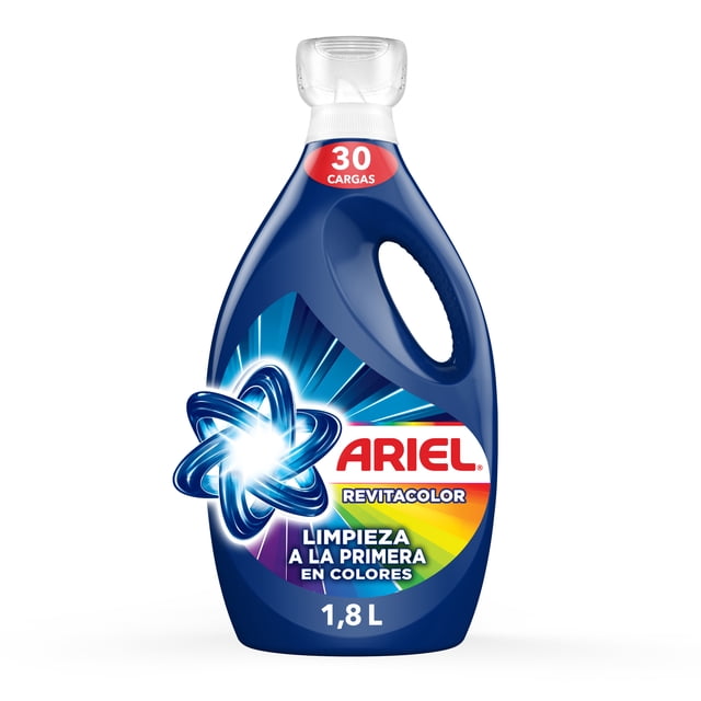 Detergente Líquido Ariel Revitacolor Limpieza a la Primera en Colores 1.8 l