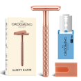 thumbnail image 1 of Afeitadora de seguridad THE GROOMING SOCIETY color oro rosa con 10 hojas, 1 of 7